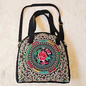 Mexican Handmade Boho Ethnic Embroidered Fashion Tote Bag Purse Shoulder